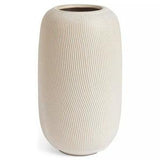 Habitat large ribbed ceramic vase natural, UK version