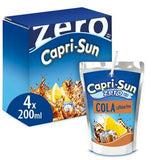 Capri-Sun Cola Zero Kids Juice Drink 4 x 200ml - British product