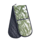 Habitat Floral Double Oven Glove Green 19 x 92cm