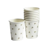 Sainsbury's Home Floral Bee Paper Cups 250ml 8pk