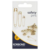 Korbond Care & Repair Safety Pins Assorted Sizes Sewing 50 Pins