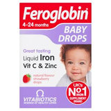 Feroglobin Strawberry Baby Drops 4-24 Months Infant Iron Supplement 30ml