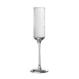 Habitat Wide Ribbed Champagne Flute Clear