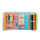 Mindful Fold Out Pencil Case Stationery Set With Pens Pencils Notebook Ruler