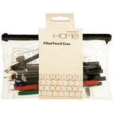 Sainsbury's Home clear pencil case black 15cm (British brand)