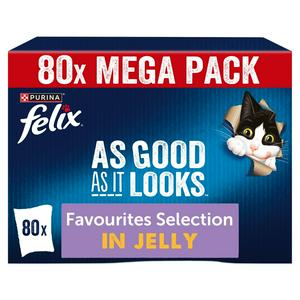 Felix As Good As It Looks Favourites Selection Wet Cat Food 80 x 85g Pouches