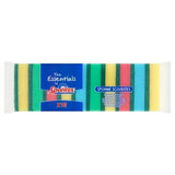 Spontex Essentials Sponge Scourers Assorted Colours 10 Pack