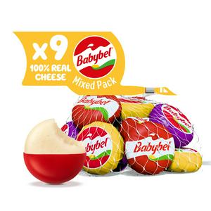 Mini Babybel Mix Pack Cheese Snacks 180g, imported from the UK