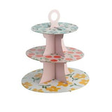 Sunny Vintage 3 Tier Cake Stand Floral Design