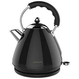 Cookworks Metal Pyramid Kettle Black Electric 1.7 Litre