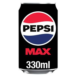 Pepsi Max no sugar cola 330ml can (British brand)