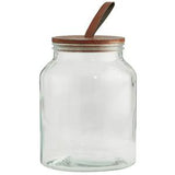 Habitat Glass Storage Jar With Wood Lid 3L