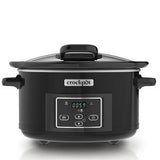 Crockpot Digital Slow Cooker Hinged Lid Black 4.7L