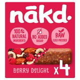 Nakd Berry Delight Fruit and Nut Bars Cereal Bars 4x35g