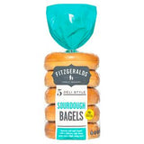 Fitzgeralds Deli Style Sourdough Bagels Pre-Sliced x5 425g