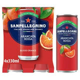 San Pellegrino Blood Orange Sparkling Drink 4 x 330ml cans (British brand)