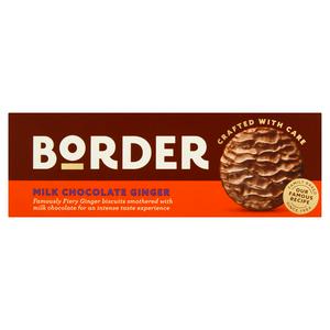 Border milk chocolate ginger biscuits 150g - British product