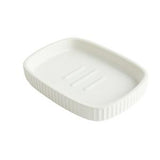 Sainsbury's Home ribbed ceramic soap dish white (British brand)