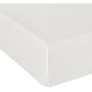 Habitat cotton rich plain fitted sheet cream, UK version