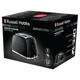 Russell Hobbs Honeycomb 2 Slice Toaster Black Plastic Kitchen Appliance