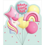 Sainsbury's Happy Birthday Unicorn Rainbow Balloons Greeting Card A5