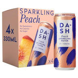 Dash peach sparkling water multipack 4 x 330ml - British product