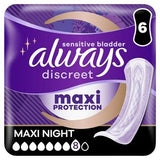 Always Discreet Ultimate Night Incontinence Pads 6 Pack