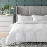 Habitat Waffle Weave Duvet Cover White King Size