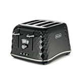 De'Longhi Brillante 4 Slice Toaster Black Kitchen Appliance