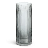 Habitat Tall Ribbed Glass Vase Clear H30cm