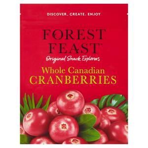 Forest Feast whole dried Canadian cranberries 170g pouch - British product