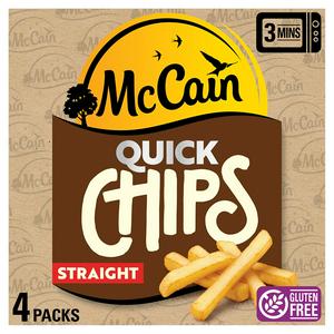 McCain Quick Chips Straight Frozen Potatoes 4x100g