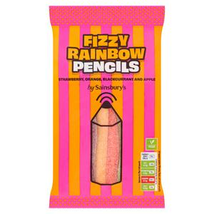 Sainsbury's rainbow pencil sweets 160g (British brand)
