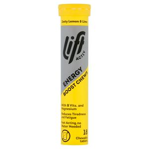 Lift Activ Zesty Lemon Lime Energy Boost Chewable Tablets 72g