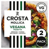 Crosta & Mollica Vegan Sourdough Pizza Broccoli Red Onion Mushroom Chickpea 502g