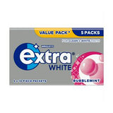 Extra White Bubblemint sugarfree gum 5 pack - British product