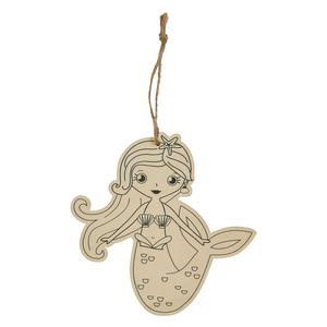 Get Creative wooden mermaid craft figure for decoration, UK version