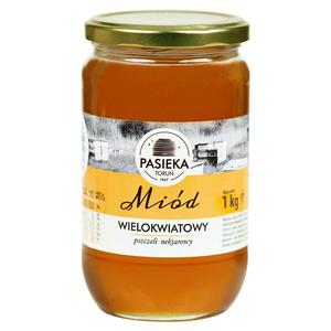 Pasieka Multiflower Clear Honey 1kg, imported from the UK