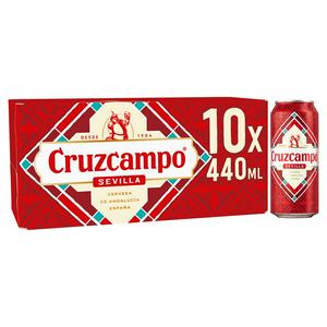 Cruzcampo Sevilla Lager Beer 10x440ml - British product
