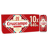 Cruzcampo Sevilla Lager Beer 10x440ml - British product