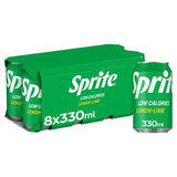 Sprite 8 pack lemon lime fizzy drink multipack (British brand)
