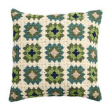 Sainsbury's Home Crochet Cushion Geo Green 43x43cm