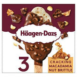 Häagen-Dazs Cracking Macadamia Nut Brittle Ice Cream Bars 3 x 80ml
