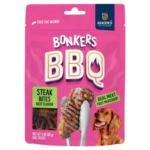 Bonkers BBQ steak cut dog treats 85g - British product