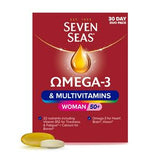 Seven Seas Omega 3 & Multivitamins Woman 50+ Women's Health Supplement 30 Day Duo