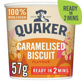 Quaker porridge pot caramelised biscuit 57g, imported from the UK