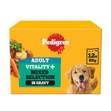 Pedigree Vitality+ Adult Wet Dog Food Selection Pouches 12 x 85g