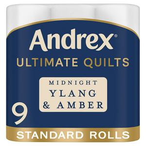 Andrex Ultimate Quilts Midnight Ylang Amber Toilet Rolls 9 Pack