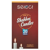 Select Shabbos Candles Dripless Wax Pack of 20 (British brand)