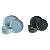 Habitat 12 Piece Matte Finish Duck Egg Dinner Set, UK version